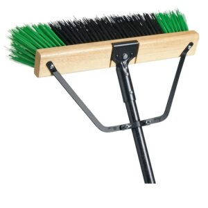 Ryno Stiff Assembled Push Broom - Green