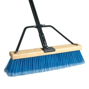 Ryno Soft Assembled Push Broom - Blue