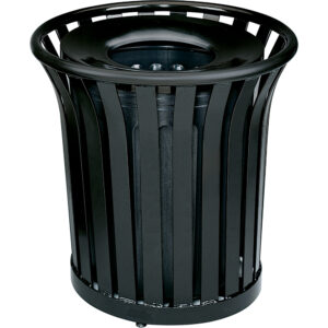 36 US Gal Americana Series Steel Open-Top Waste Receptacle