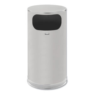 Metallic Flat Top Stainless Steel Waste Container